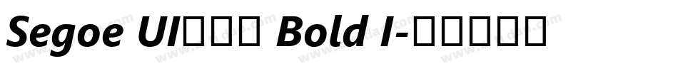 Segoe UI兰亭黑 Bold I字体转换